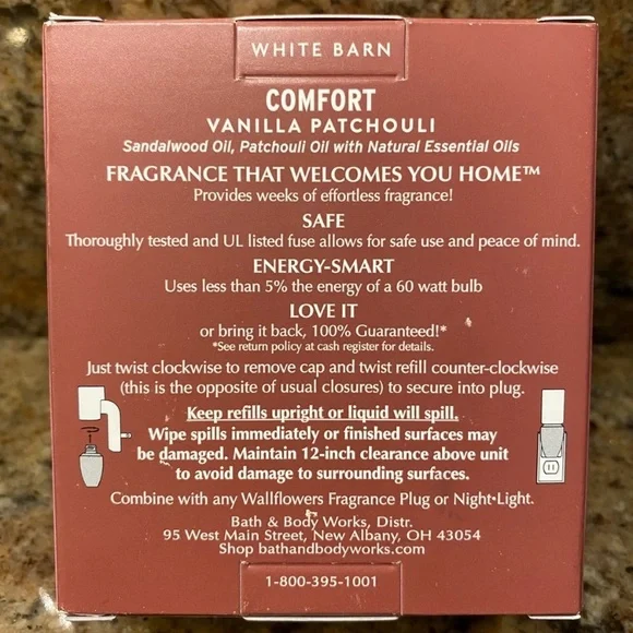 “COMFORT VANILLA PATCHOULI” BBW/WB 2-Pack Wallflowers Home Fragrance Refills NEW - Picture 7 of 7